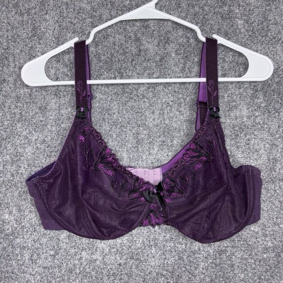 Elomi Matilda Underwire Bra 36E  Purple - Picture 1 of 6